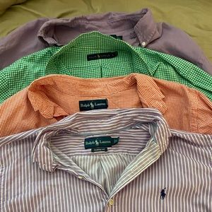 Lot of four Ralph Lauren long sleeved shirts